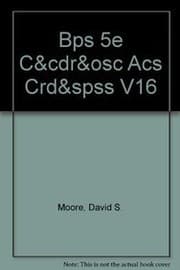 Tapa de Basic Practice of Statistics, Cd-Rom, Online Study Center and SPSS Version 16 Master Cd