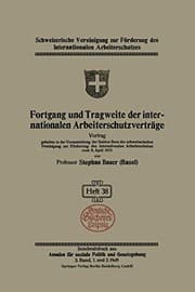 Tapa de Fortgang und Tragweite der internationalen Arbeiterschutzverträge