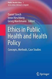 Tapa de Ethics in Public Health and Health Policy
