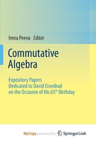 Tapa de Commutative Algebra
