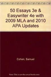 Tapa de 50 Essays 3e & EasyWriter 4e with 2009 MLA and 2010 APA Updates