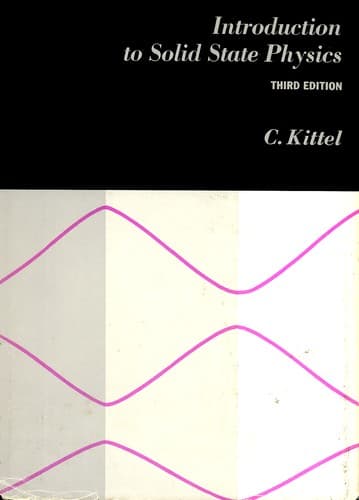 Tapa de Introduction to solid state physics.