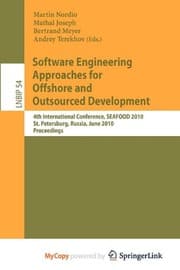 Tapa de Software Engineering Approaches for Offshore and Outsourced Development