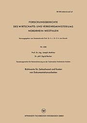 Tapa de Richtwerte für Zeitaufwand und Kosten von Dokumentationsarbeiten  ... Nordrhein-Westfalen )