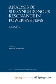 Tapa de Analysis of Subsynchronous Resonance in Power Systems