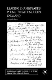 Tapa de Reading Shakespeare's Poems in Early Modern England
