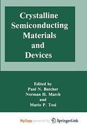 Tapa de Crystalline Semiconducting Materials and Devices