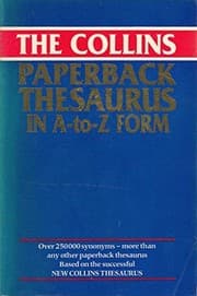 Tapa de The Collins paperback thesaurus in A-to-Z form