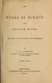 Tapa de The works of Horace