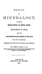 Tapa de Manual of mineralogy