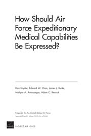 Tapa de How should air force expeditionary medical capabilities be expressed?