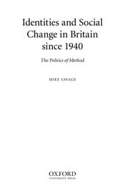 Tapa de Identities and social change in  Britain since 1940
