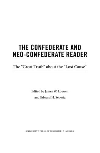 Tapa de The Confederate and neo-Confederate reader