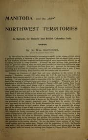 Tapa de Manitoba and the Northwest territories as markets for Ontario and British Columbia fruit