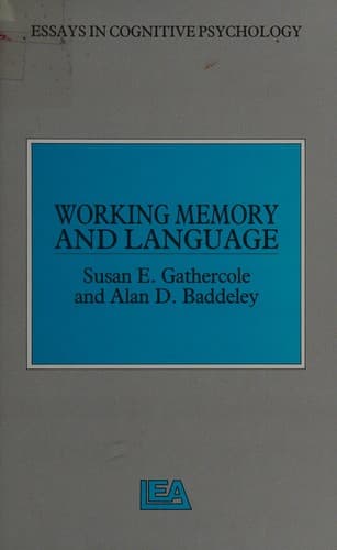 Tapa de Working Memory And Language
