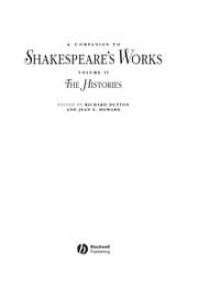 Tapa de A companion to Shakespeare's works