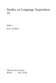 Tapa de Minimalist inquiries into child and adult language acquisition