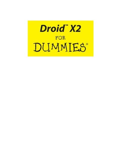 Tapa de Droid X2 for dummies