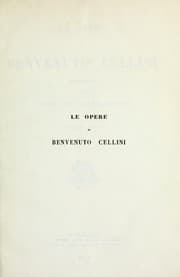 Tapa de Le opere di Benvenuto Cellini