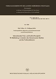 Tapa de Internationaler Preis- und Kaufkraftvergleich für Bekleidung in Ländern des Gemeinsamen Marktes und der Freihandelszone