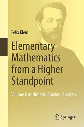 Tapa de Elementary Mathematics from a Higher Standpoint : Volume I