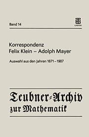 Tapa de Korrespondenz Felix Klein - Adolph Mayer