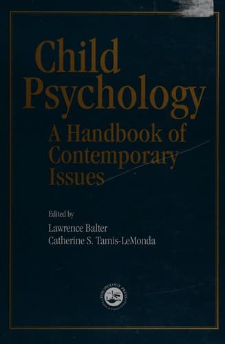 Tapa de Child psychology