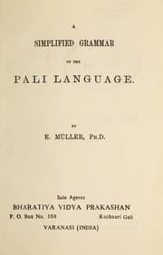 Tapa de A simplified grammar of the Pali language
