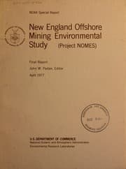 Tapa de New England Offshore Mining Environmental Study, Project NOMES