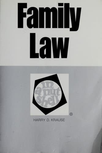 Tapa de Family law in a nutshell