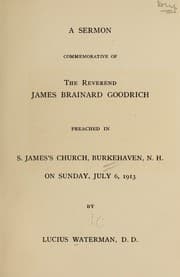 Tapa de A sermon commemorative of the Reverend James Brainard Goodrich