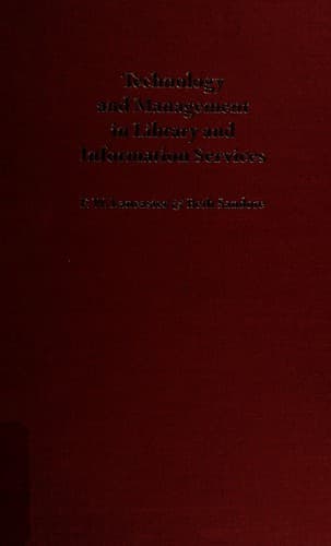 Tapa de Technology and management in library and information services