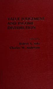 Tapa de Value Judgment and Income Distribution (Praeger studies in grants economics)