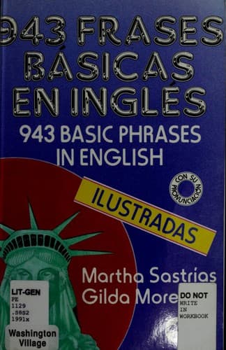 Tapa de 943 frases básicas en inglés, ilustradas =