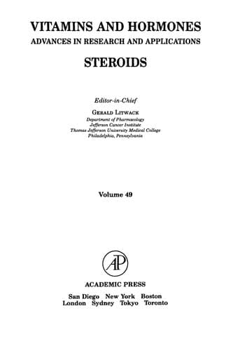 Tapa de Vitamins and hormones
