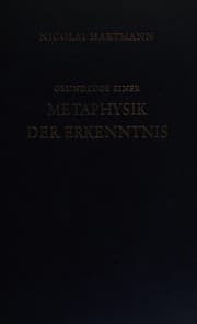 Tapa de Grundzüge einer Metaphysik der Erkenntnis