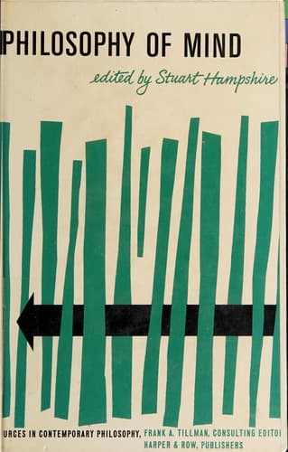 Tapa de Philosophy of mind