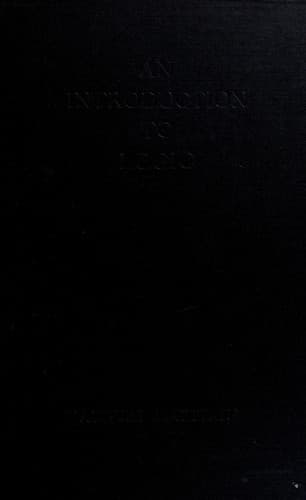 Tapa de An introduction to logic