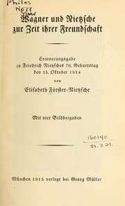 Tapa de Wagner und Nietzsche zur Zeit ihrer Freundschaft