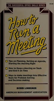 Tapa de How to run a meeting