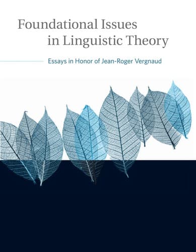Tapa de Foundational issues in linguistic theory