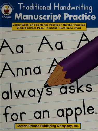 Tapa de Traditional Handwriting Manuscript Practice
