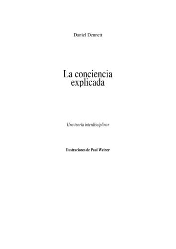 Tapa de La Conciencia Explicada