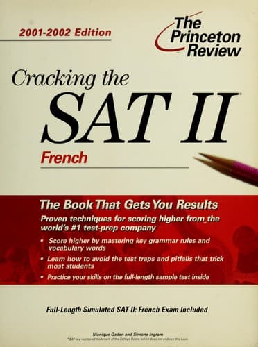 Tapa de Cracking the SAT II.
