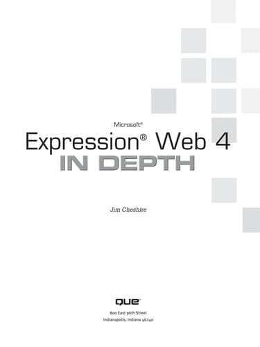 Tapa de Microsoft Expression Web 4 in depth