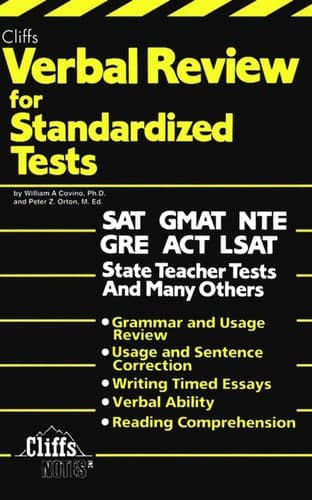 Tapa de Cliffs verbal review for standardized tests