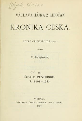 Tapa de Kronika eská