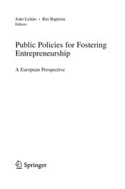 Tapa de Public policies for fostering entrepreneurship