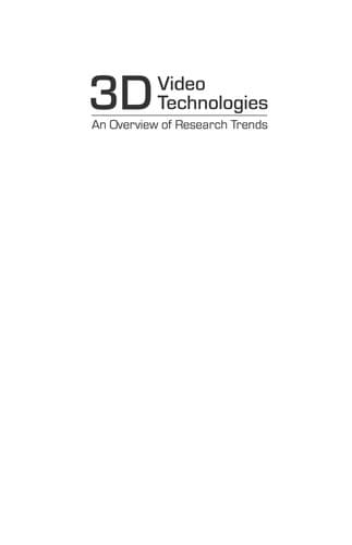 Tapa de 3D video technologies
