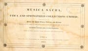 Tapa de Musica sacra, or, Springfield and Utica collections united